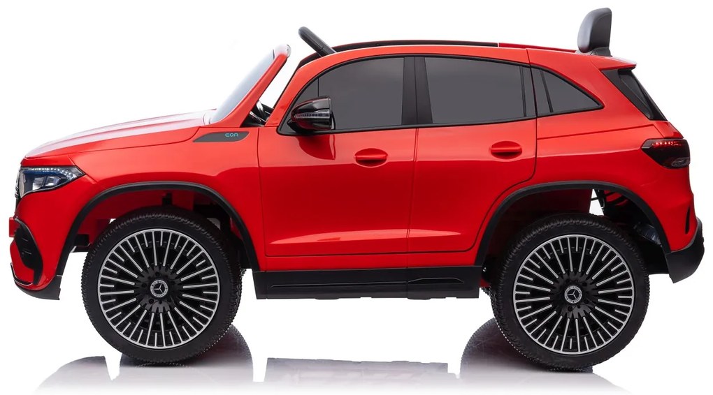 Carro elétrico para Crianças Mercedes Benz EQA 250 12V 4x4 Rodas Espuma EVA, Assento couro ecológico Vermelho
