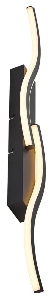 LED Candeeiro de parede de design preto regulável em 3 níveis 2-Light - Bummy Design
