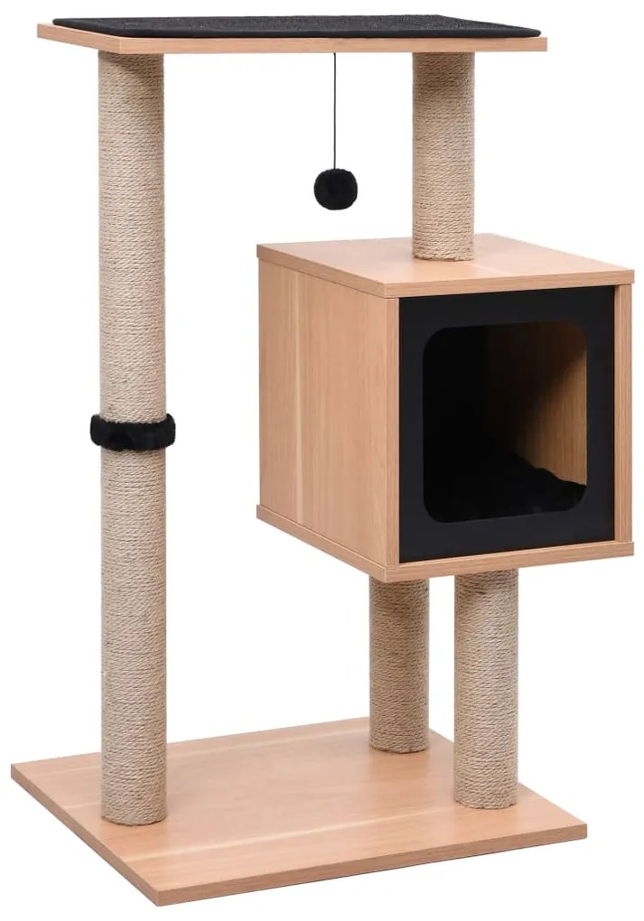 vidaXL Árvore para gatos com tapete arranhador sisal 82 cm