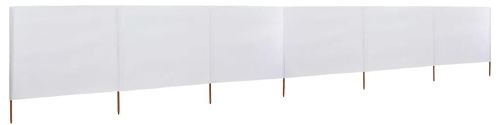 Para-vento com 6 painéis em tecido 800x120 cm cor areia branco