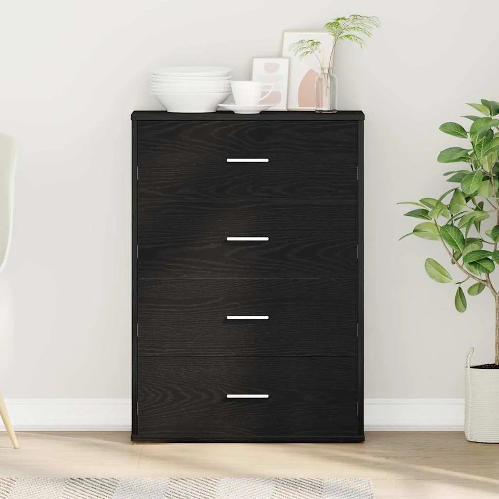 vidaXL Buffet Carvalho preto 60 x 31 x 84 cm Madeira processada