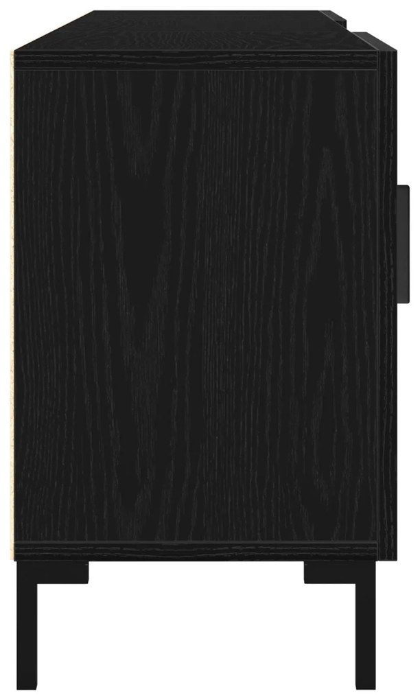 Armário para TV vidaXL Preta Carvalho 150x30x50 cm em Madeira Derivada