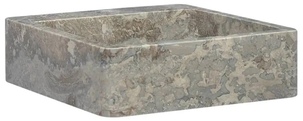 149185 vidaXL Lavatório 40x40x12 cm mármore cinzento
