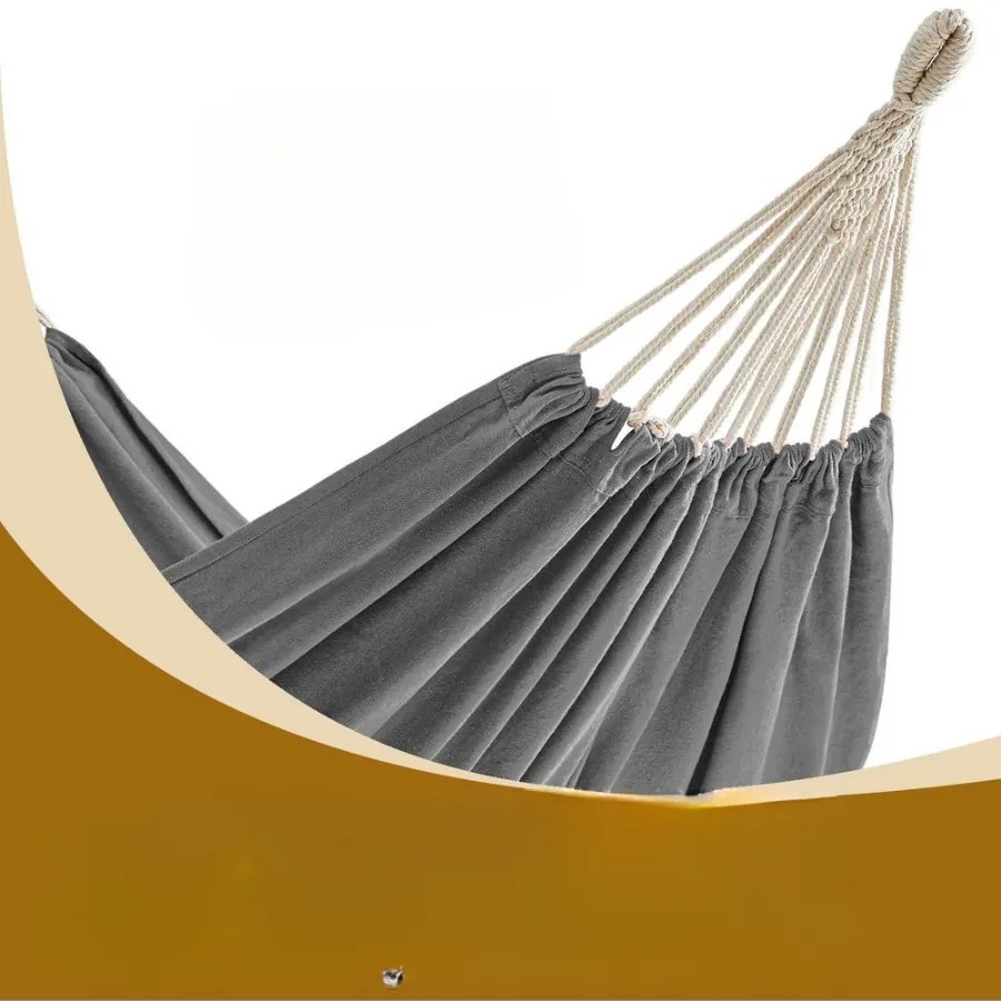 Cama de rede descanso jardim, 210 x 150 cm, capacidade de carga até 300 kg Cinzento