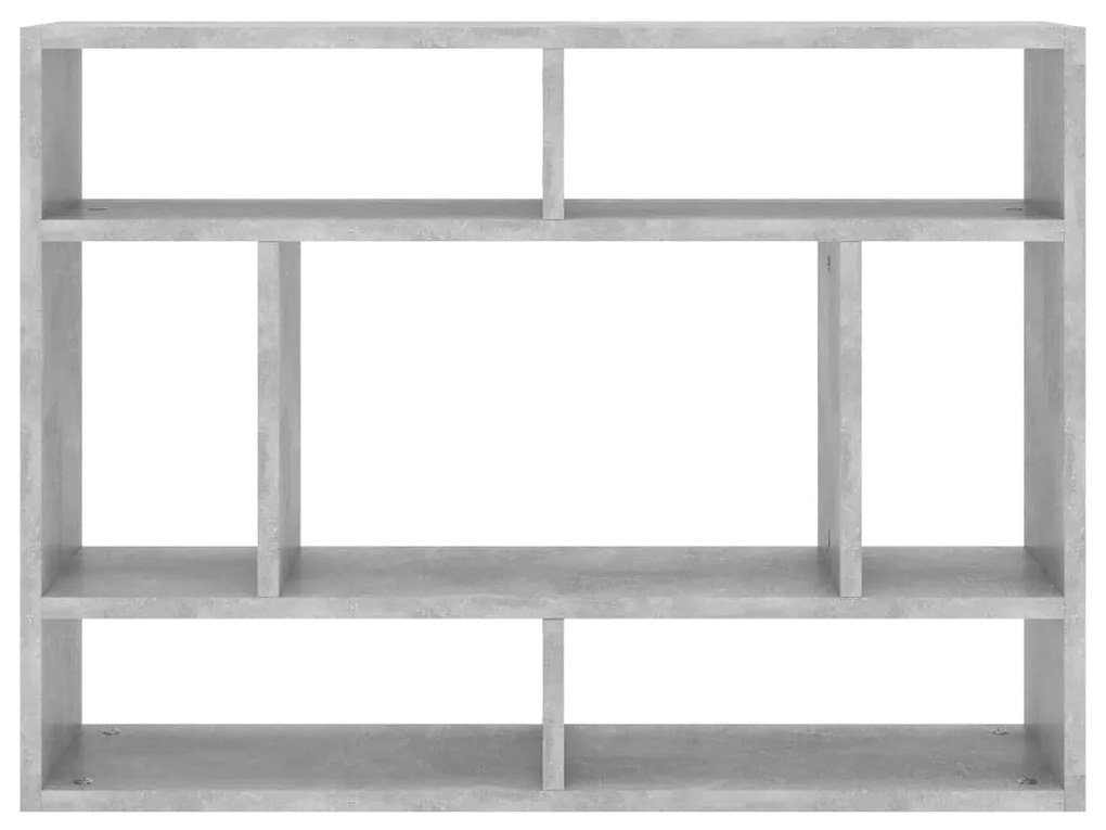 Estante de parede 75x16x55 cm contraplacado cinzento cimento
