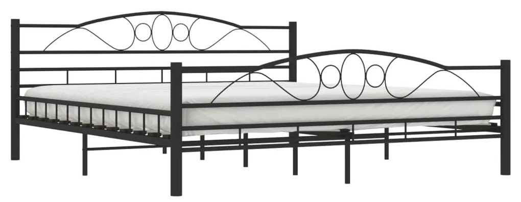 Estrutura de cama em aço 180x200 cm preto