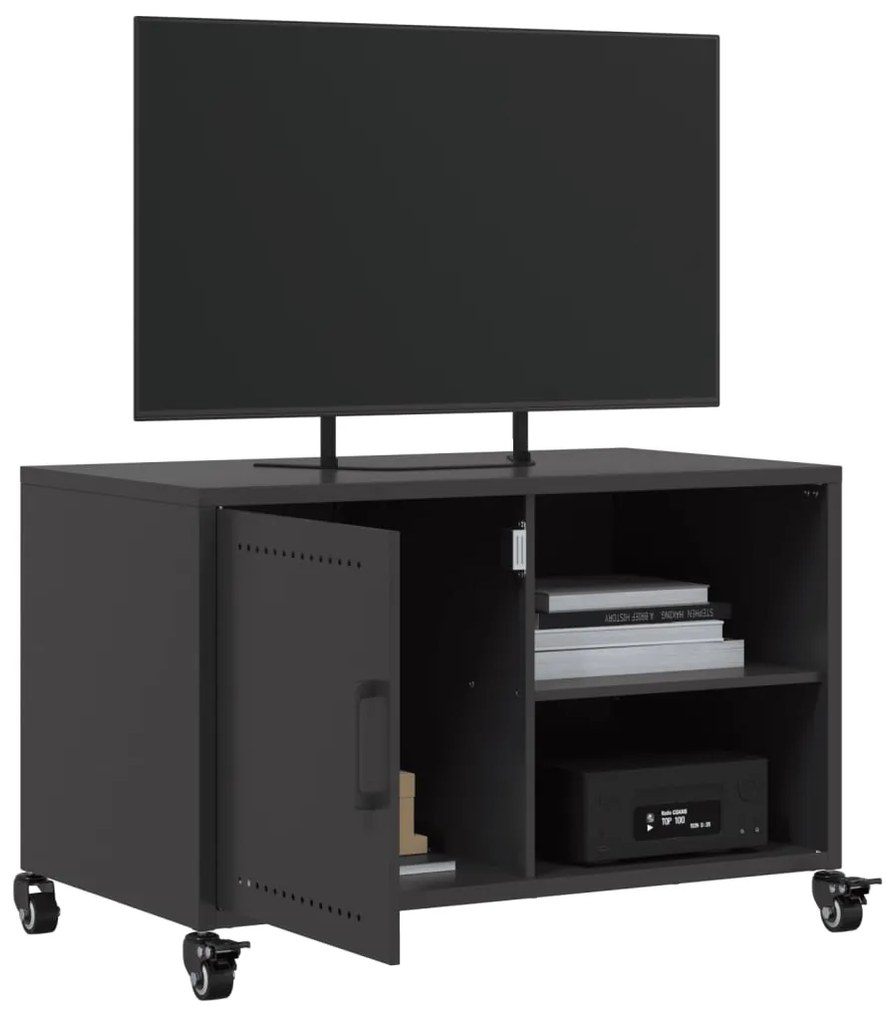 Móvel de TV 68x39x43,5 cm aço preto