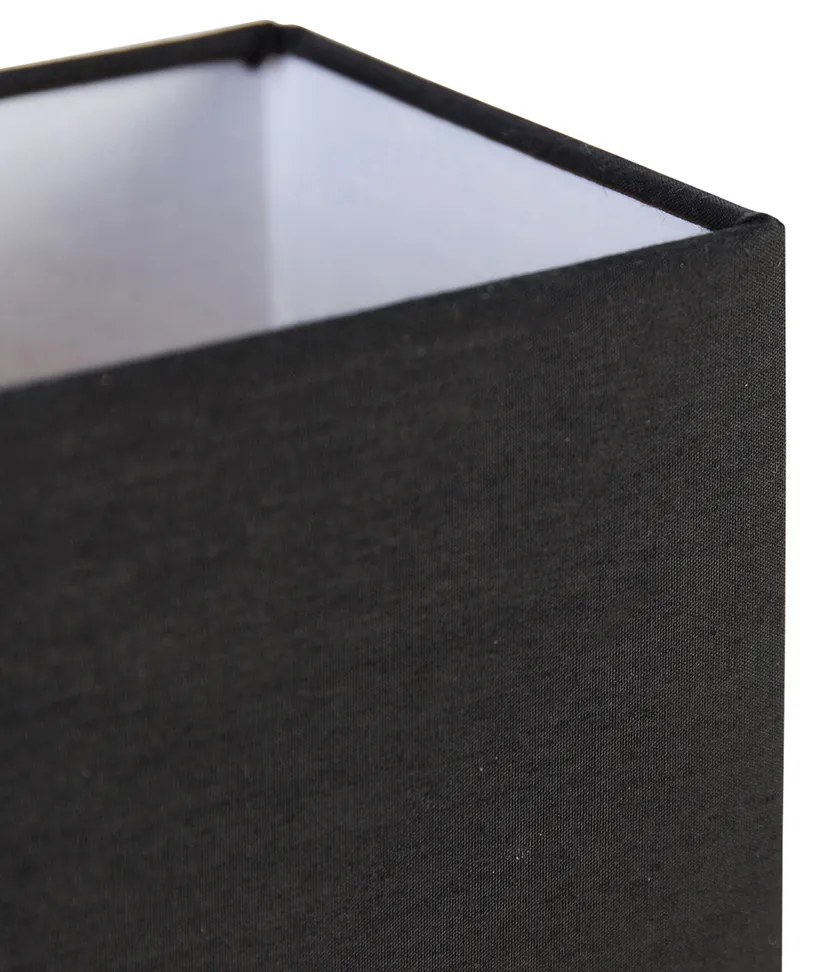 Candeeiro de mesa preto com abajur preto com toque e carregador por indução - Romina Moderno