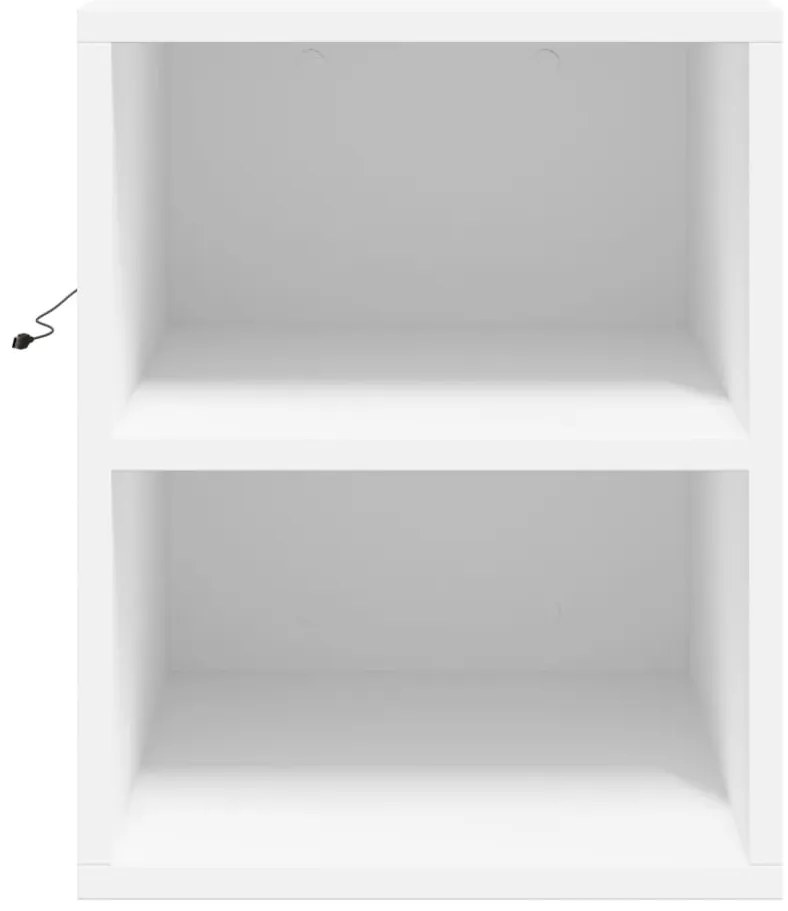 Móvel de parede para TV com luzes LED 180x31x39,5 cm branco