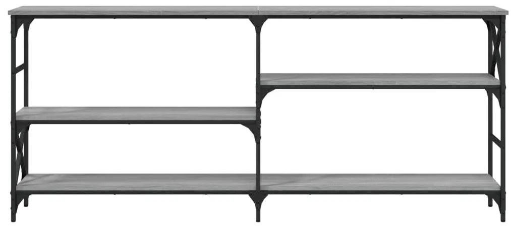 Mesa consola 180x29x76,5 cm derivados madeira cinzento sonoma