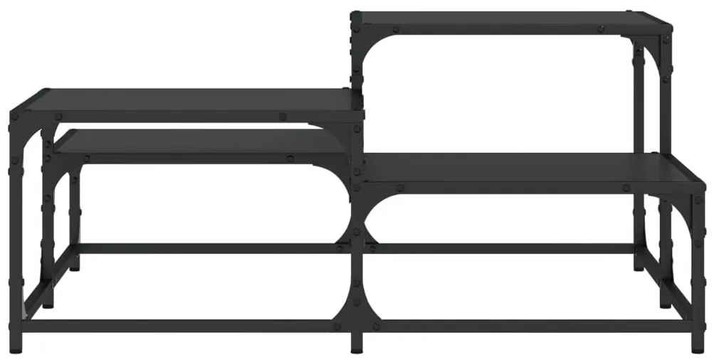 Mesa de centro 87,5x87,5x40 cm derivados de madeira preto
