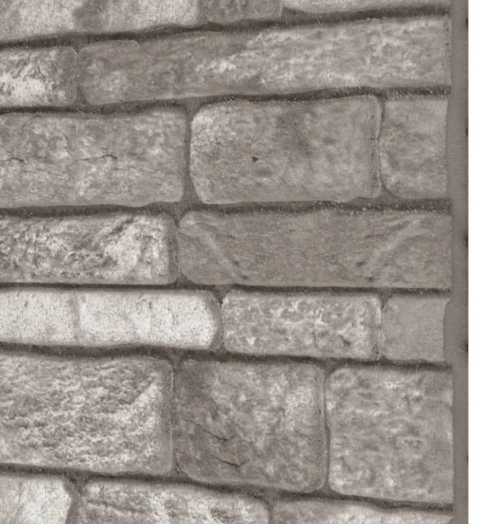 Painéis de parede 3D design tijolos cinzentos-escuros 10 pcs EPS