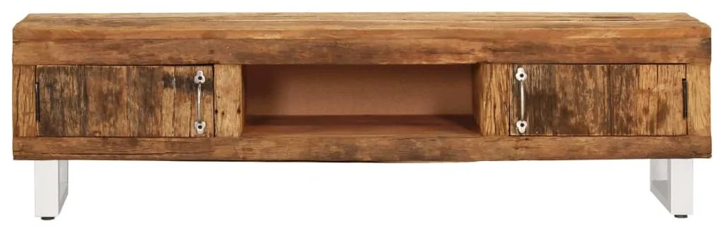 Suporte para TV madeira reciclada maciça 140x30x40 cm