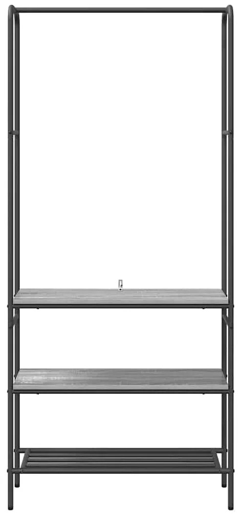 Suporte para Roupas com Prateleiras Sonoma cinzento