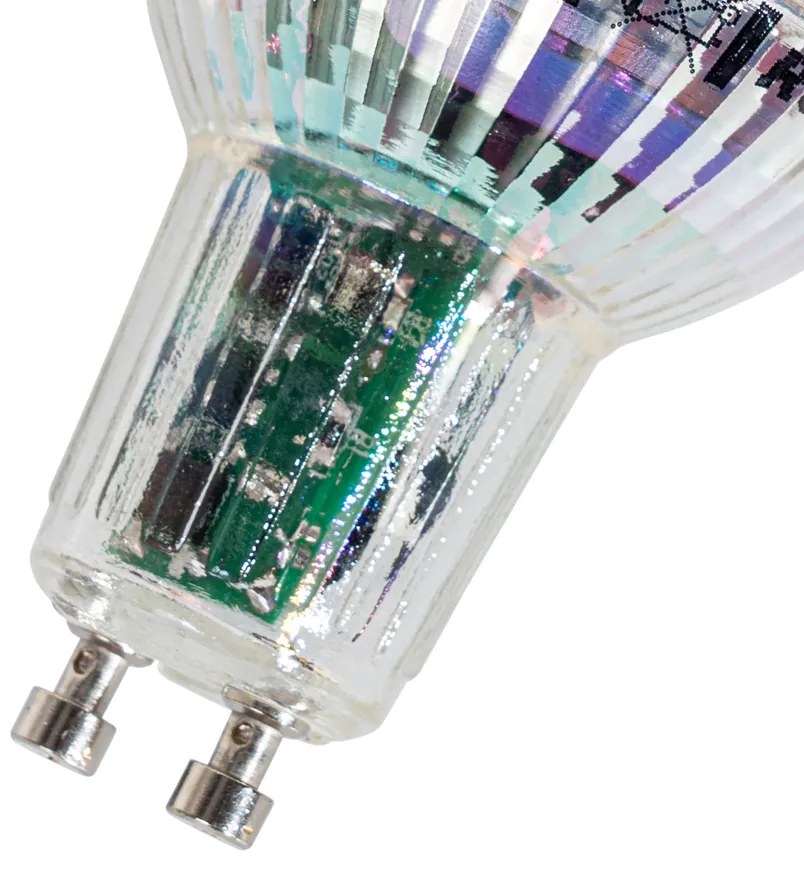 Conjunto de 5 lâmpadas LED inteligentes GU10 50mm transparentes 4,7W 345 lm 2200-4000K