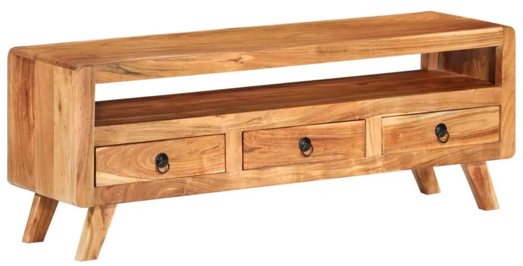 Móvel de TV 110x30x40 cm madeira de acácia maciça