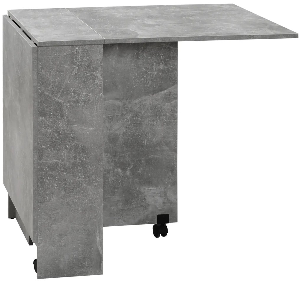 Mesa de Jantar Dobrável Atman - Cinza - 75x140x74 cm - Design Moderno