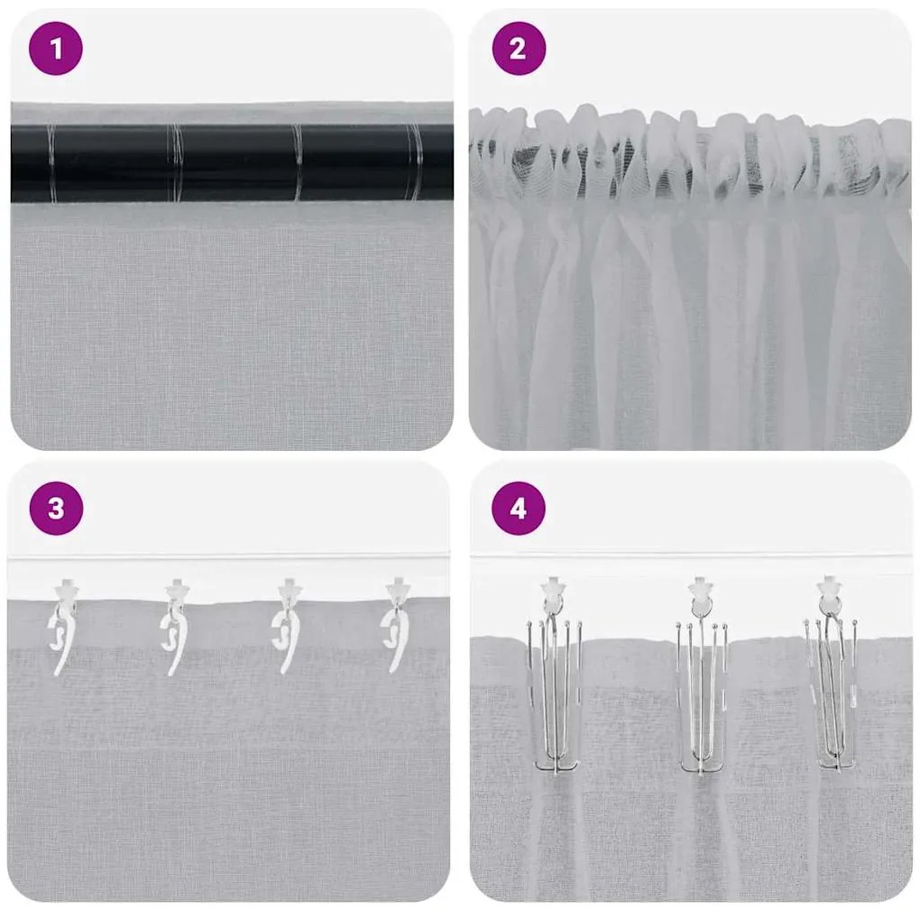 Cortinas 2 pcs Cinzento-escuro 140 x 260 cm Poliéster