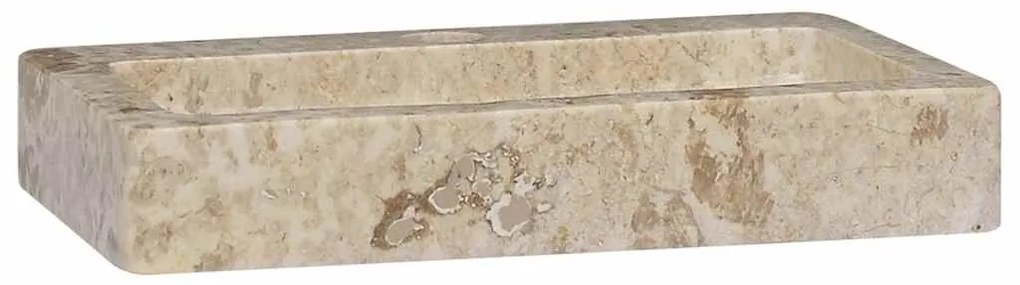 Lavatório de parede 38x24x6,5 cm mármore cor creme