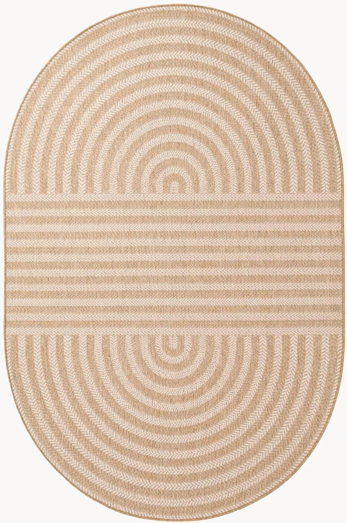 Tapete oval de pelo curto para interior e exterior Haringey