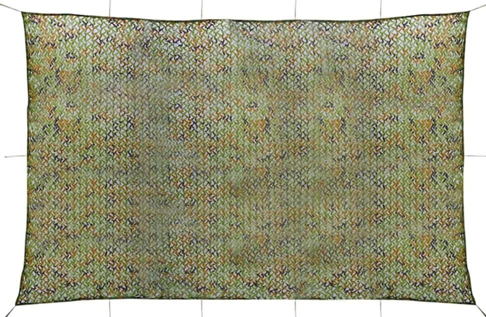 Rede de camuflagem com saco de armazenamento 5x6 m verde