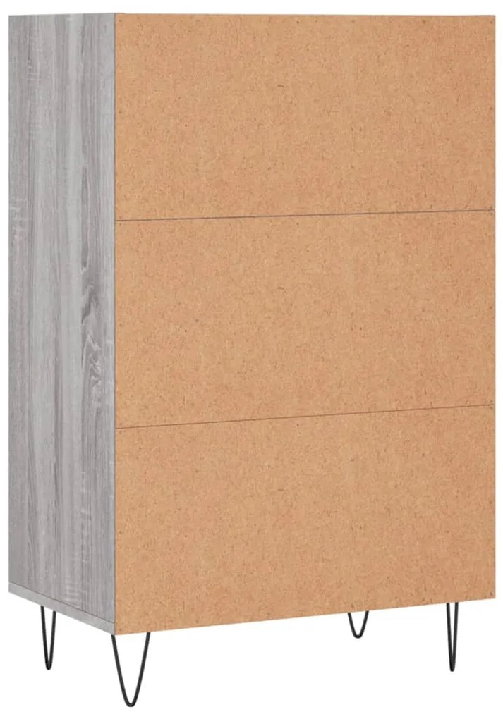 Armário alto 57x35x90 cm derivados de madeira cinzento sonoma