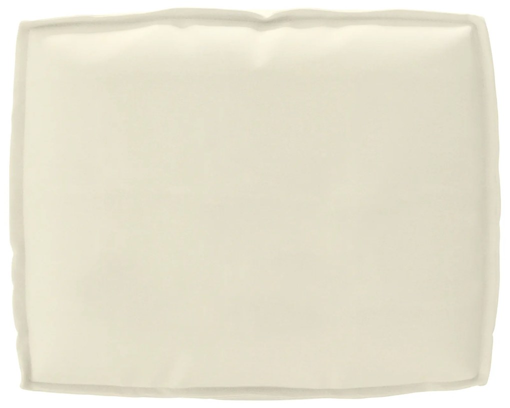 Conjunto de Almofadas de Palete 2 Peças Creme Tecido Oxford