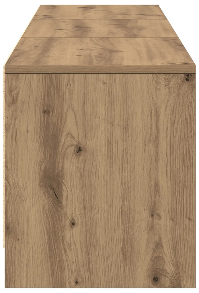 Gabinete de TV com LED Carvalho Artesanal 165x34x40 cm Madeira de Enge