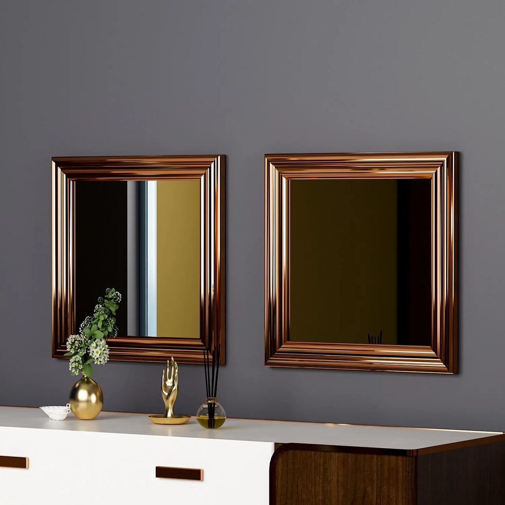 Espelho Conjunto Bale – Bronze – 40x40x3 cm