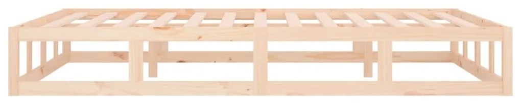 Estrutura de cama casal 135x190 cm madeira maciça