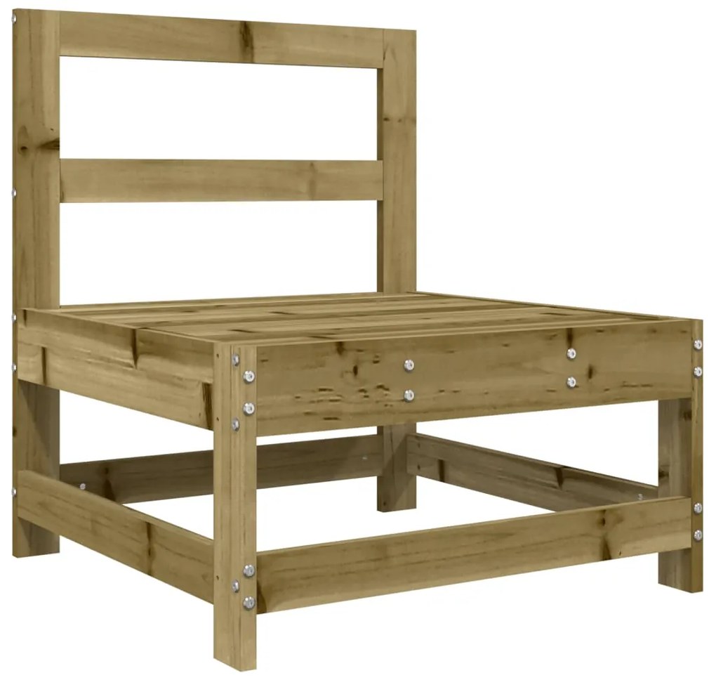 5 pcs conjunto lounge de jardim madeira de pinho impregnada