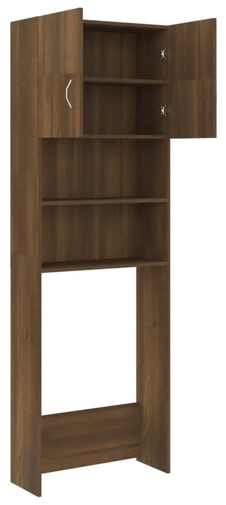 Armário Alto Leke de Casa de Banho - Nogueira - Design Moderno
