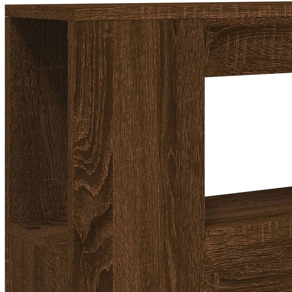 Cabeceira c/ LEDs 100x18,5x103,5 cm carvalho castanho