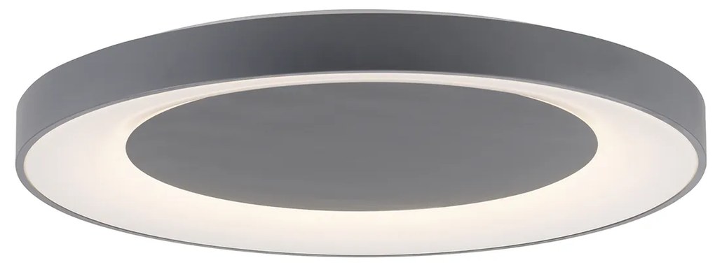 Candeeiro de teto cinzento escuro com LED e comando remoto - Meidan Moderno