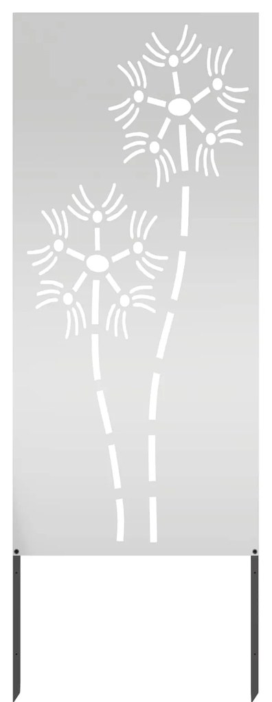 vidaXL Tela de Privacidade para Jardim Fretwork Prateado 50 x 140 cm