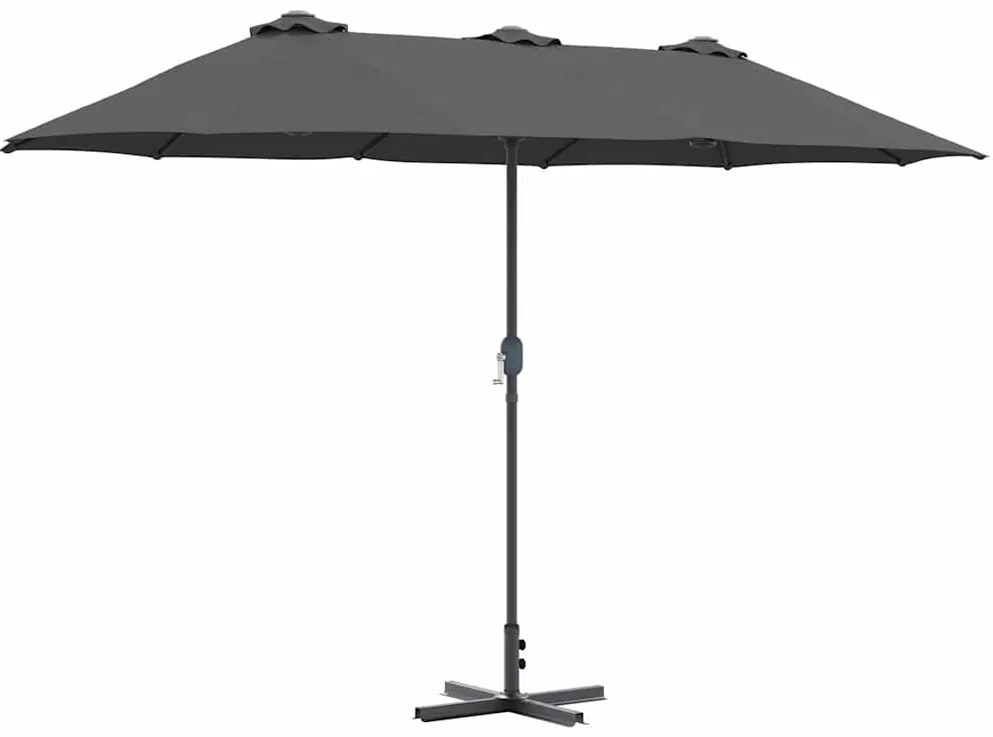 Guarda-sol de Jardim Antracite 380 x 196 x 235 cm