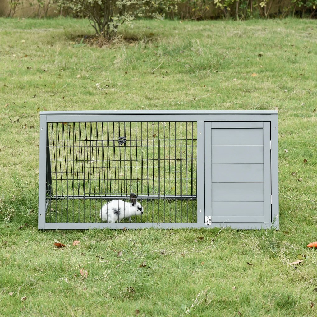 Gaiola triangular para o chão 116 C x 62,2 L x 52,5 A, recinto exterior com dois compartimentos abertos e porta, adequada para coelhos, galinhas e tar