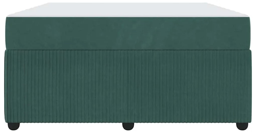 Estrutura de cama com colchão Verde-escuro 140 x 200 cm Veludo