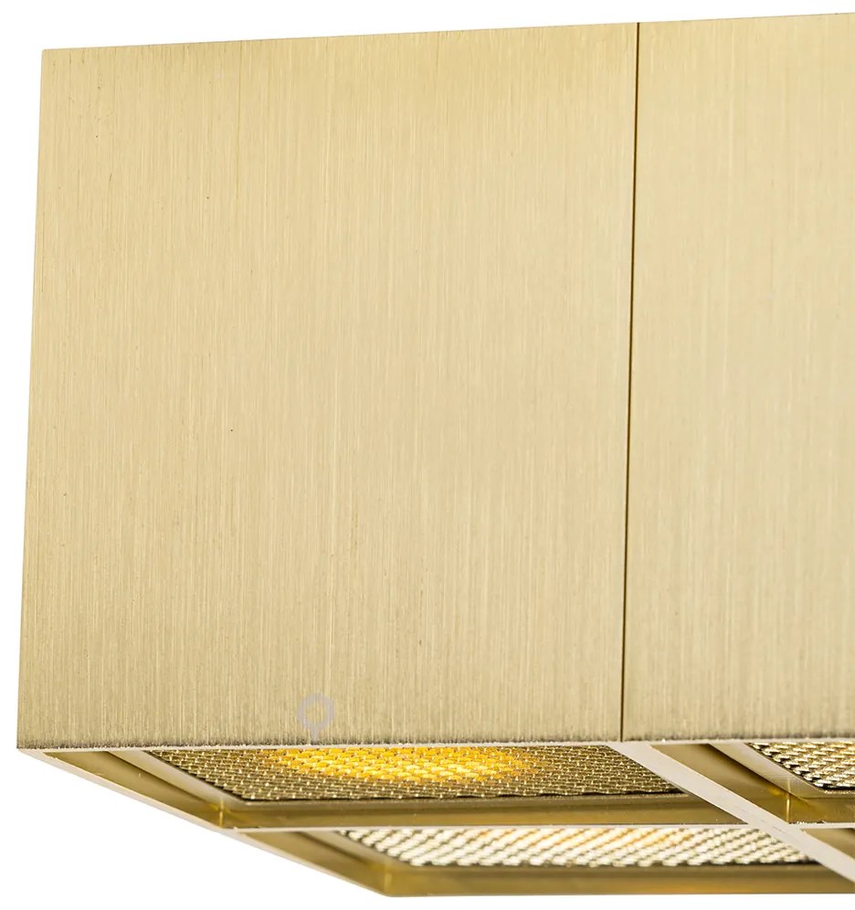 Foco de teto design dourado 4-luzes - Qubo Honey