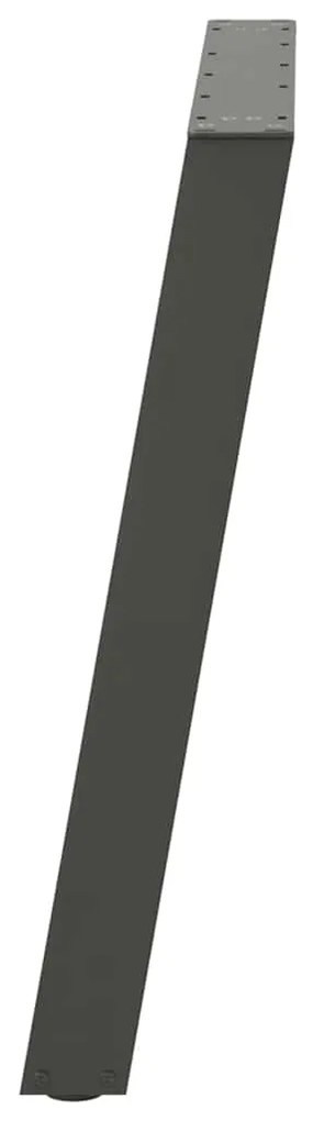 Pés para mesa de jantar em formato de U, 2 peças, antracite, 70x(72-73
