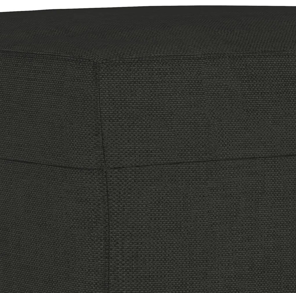4 pcs conjunto de sofás com almofadões tecido preto
