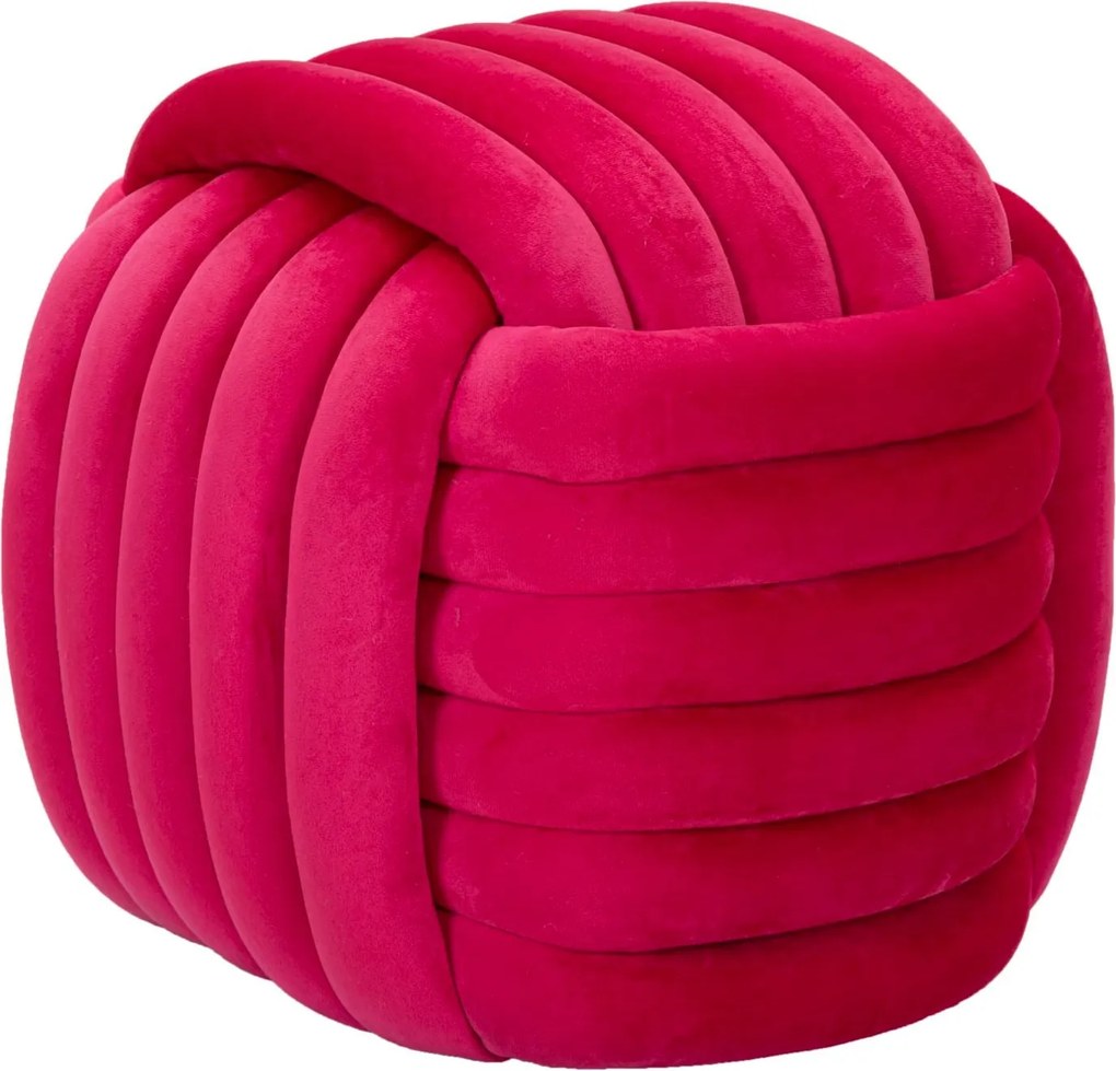 Puff Softy Fúcsia - Veludo Fúcsia - 45 cm x 45 cm x 45 cm