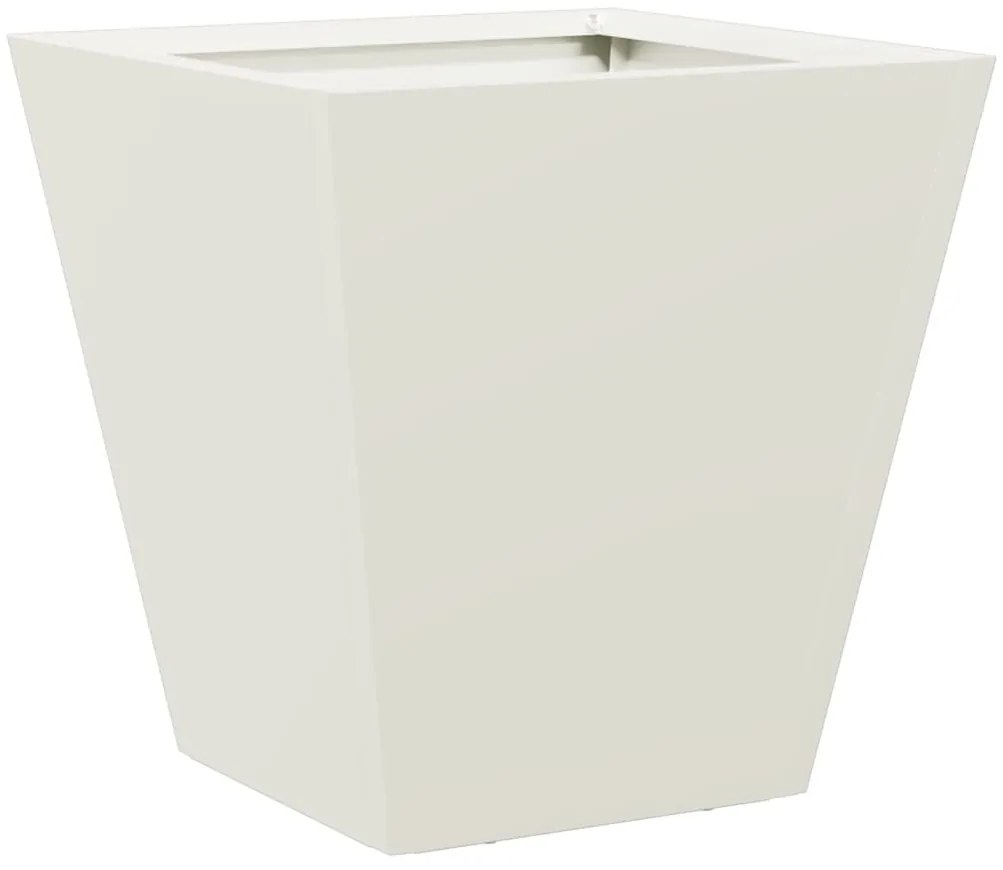Vaso/floreira de jardim 2 pcs 30x30x30 cm aço branco