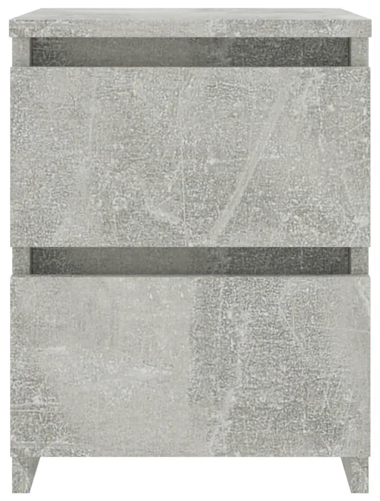 Mesas de cabeceira 2 pcs 30x30x40 cm contrapl. cinzento cimento