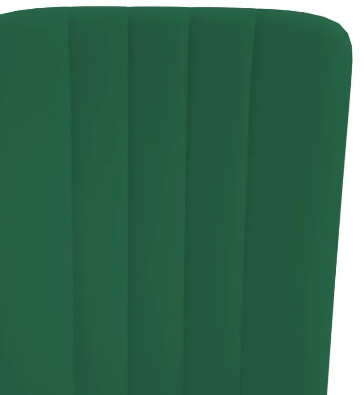 Cadeiras de jantar 2 pcs veludo verde-escuro