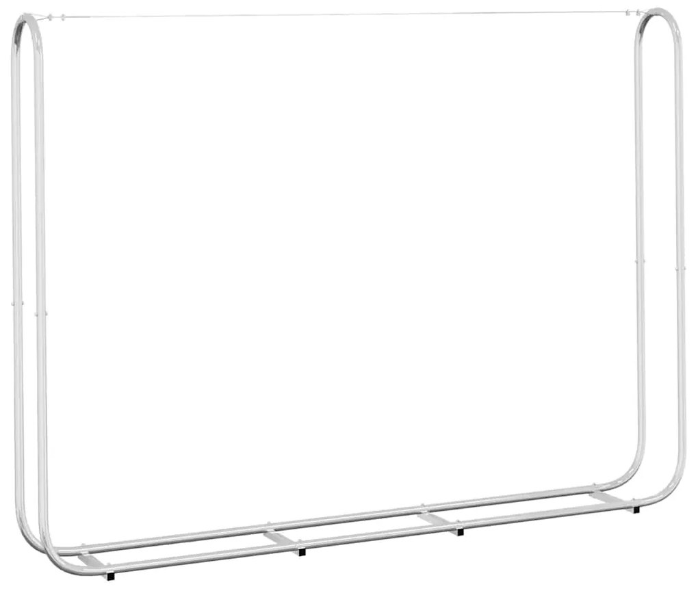 Suporte para lenha com fio de aço 200x25x150 cm aço galvanizado