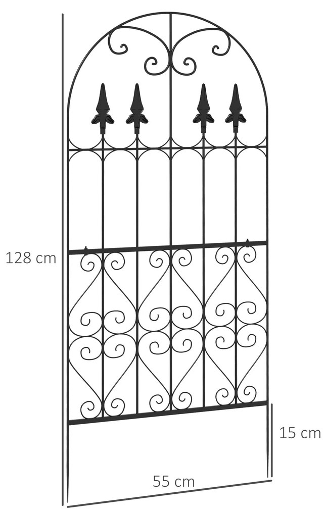 Outsunny Conjunto de 2 Treliças de Jardim Suportes para Trepadeiras co