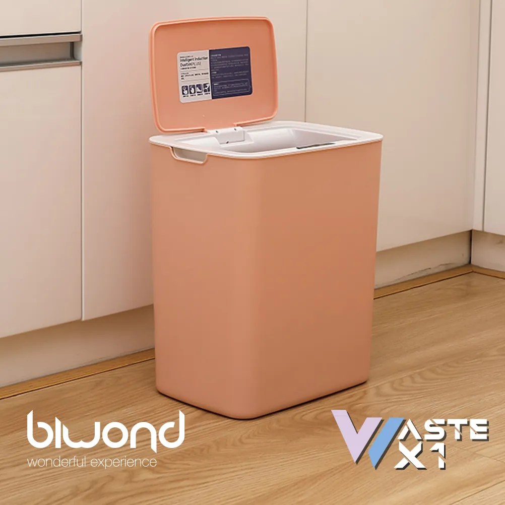 Caixote Lixo Inteligente Sensor 14L Rosa Biwond