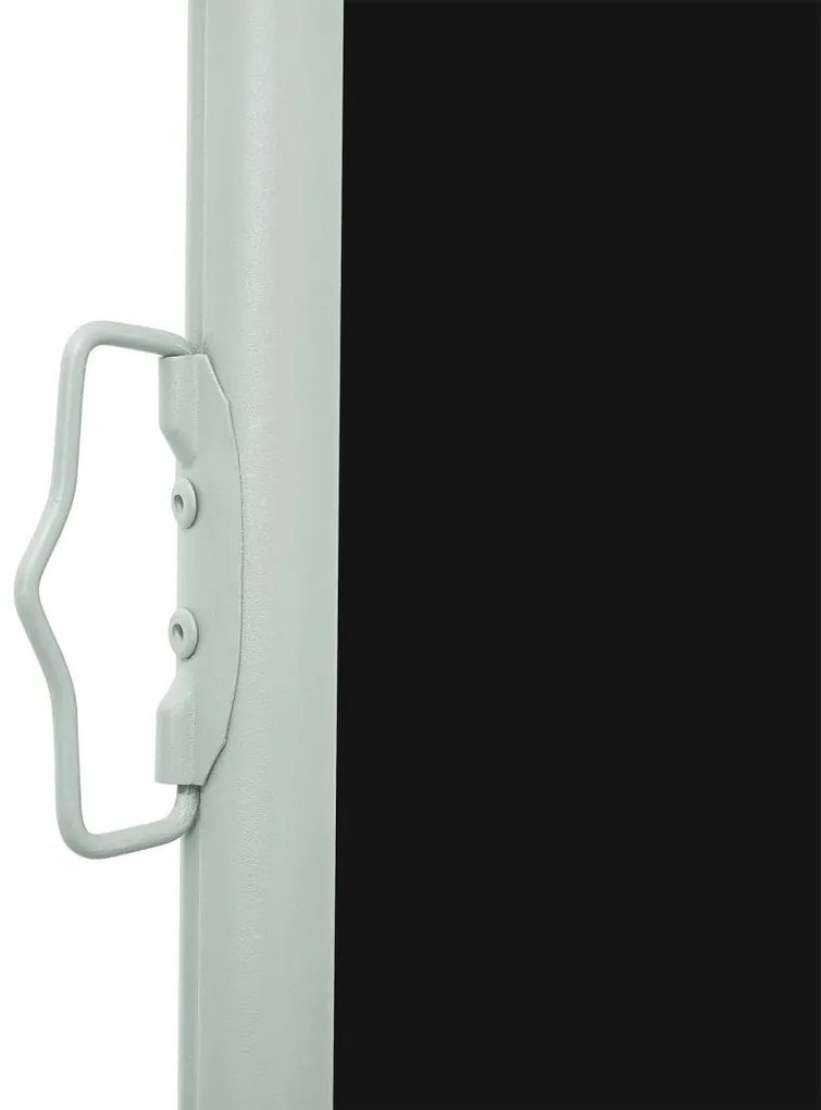 Toldo lateral retrátil para pátio 170x300 cm preto