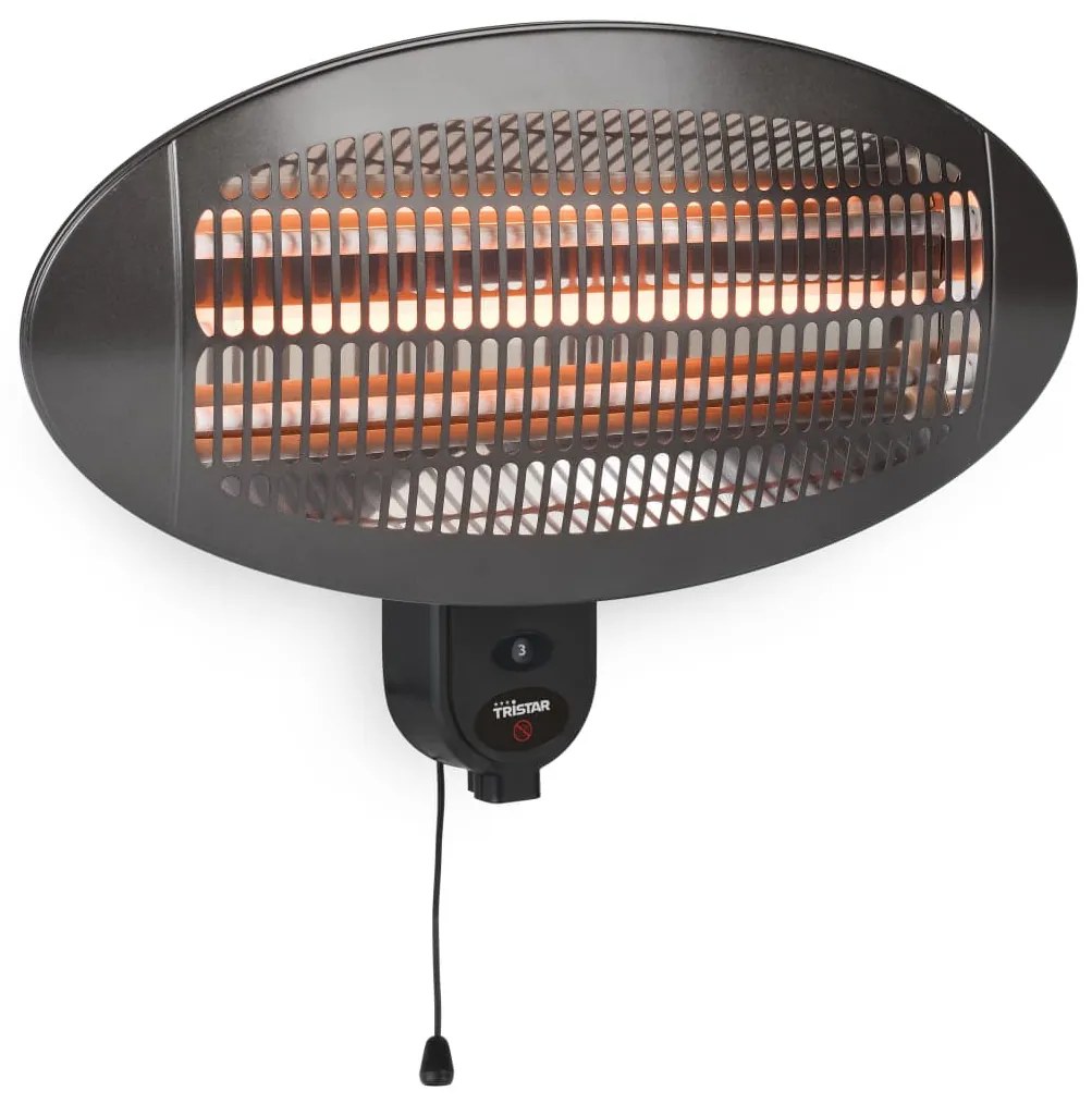 Tristar Aquecedor de parede para pátio KA-5286 2000 W quartz preto